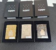 Zippo Lighter Exploded View & Part Name Design Set of 3 Made in 2007