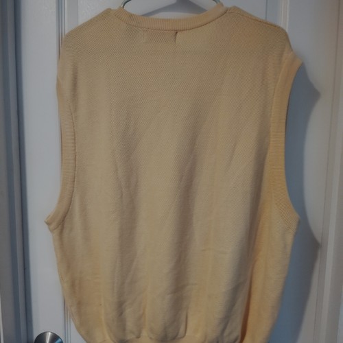 MEN'S PGA TOUR YELLOW XXL VEST COTTON/MODAL BLEND GOLF PRO DAD PREPPY VACATION - Picture 7 of 7