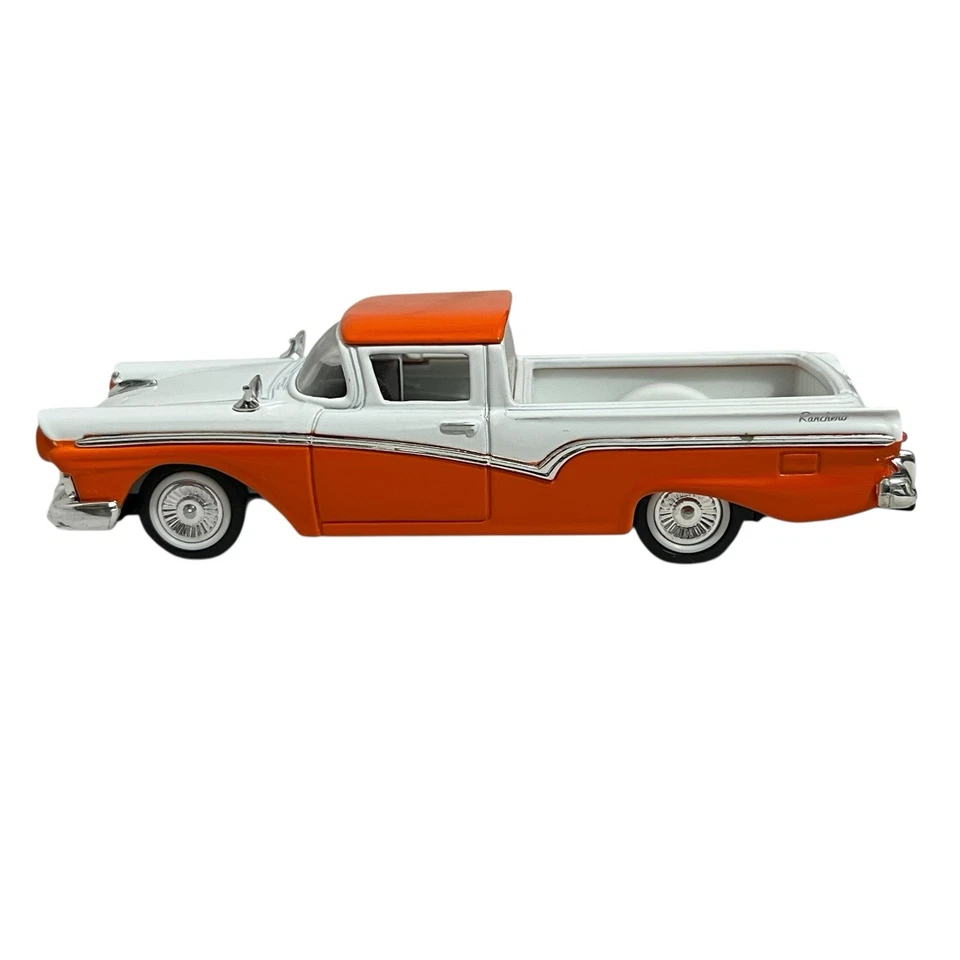 VTG Road Signature 1957 Ford Ranchero 1/43 Scale Diecast Car Orange White - Image 2 of 4