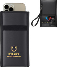 Faraday Bag for Phones and Car Keys 2Pack   Faraday Cage Signal Blocker Pouch -