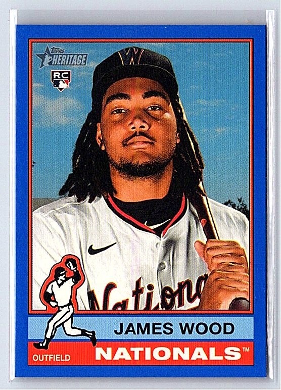 2025 Topps Heritage James Wood (RC) #231 Dark Blue Border (131)