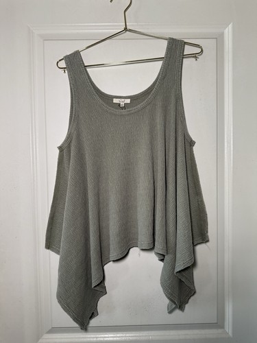Brandneu Staffelei strukturiertes Baumwollgaze Tanktop Größe Small #Strickwaren