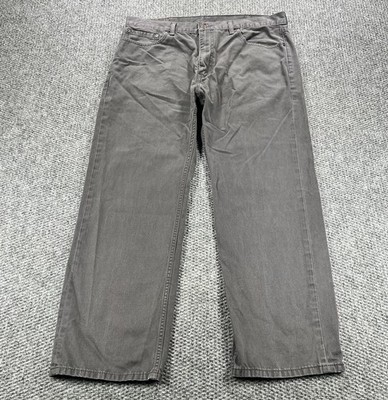 Levis 505 Jeans Men 40x30 Charcoal Gray Regular Fit Straight Leg