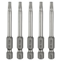 "T20 Torx Bit Set 5 Stk, 1/4\", 65Mm, Magnet, S2, FüR Torx Schrauben"