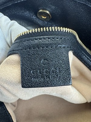 Gucci Sakai Calfskin Horsebit 1955 Cinch Top Messenger Bag Black