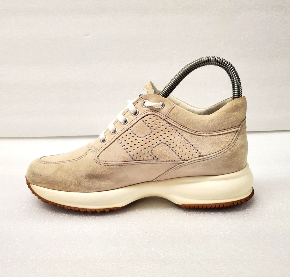 Zapatilla deportiva Hogan Interactiva Mujer Gamuza Beige Lujo Hogan Mujer H Perforada 36 6 Foto 3 de 4