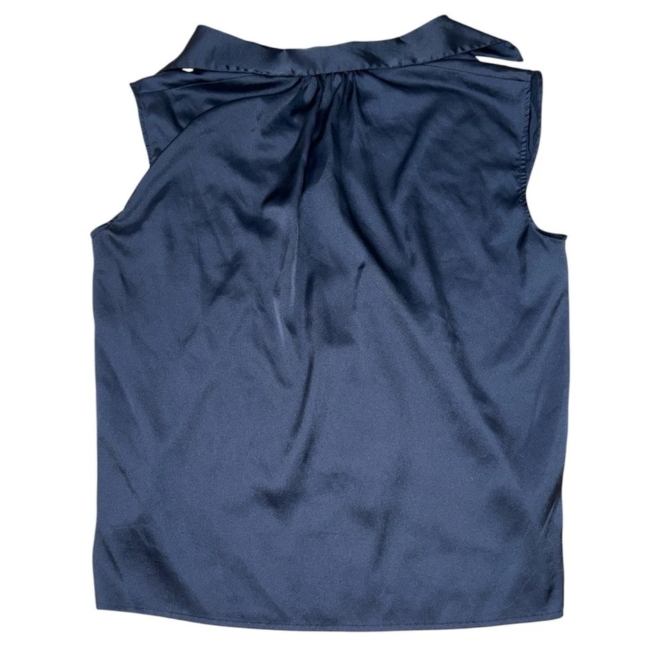 Banana Republic navy blue sleeveless silk blouse women’s size XL - Image 2 of 4