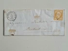 Old Envelope Letter Montfort - Breteuil 1957 Stamp 10C Napoleon 3