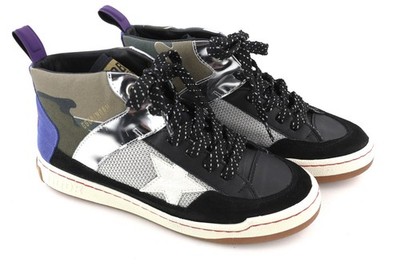 GOLDEN GOOSE Noah Damen Sneaker EU39 Schwarz Grau Muster High-Top Sneaker *