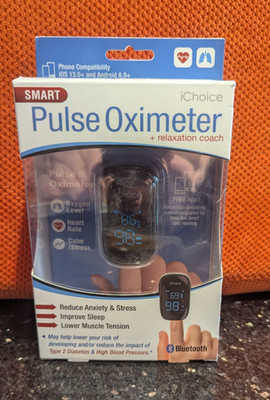 iChoice Smart Pulse Oximeter + Relaxation Coach Bluetooth Heart Rate & Oxygen