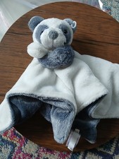 CARTERS White Gray PANDA 14" Security Blanket Plush