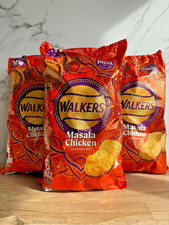 3 Multipacks Of  Walkers New Masala Chicken Crisps Limited Edition. Free P&P