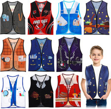 10 Pcs Kids Dress Up Vest Children Role Play Vest Career Costume For Dramatic Pr
