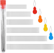 30 PCS Large Eye Needles for Hand Sewing Crafts, Hand Embroidery Needle Threader