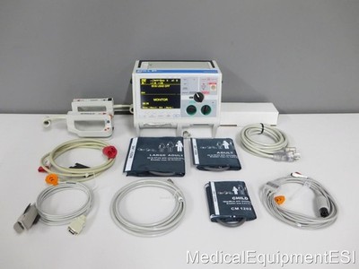 ZOLL M Series Biphasic 3 Lead ALS SpO2 NIBP Pacing with Paddles