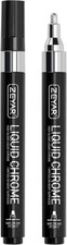 ZEYAR Liquid Chrome Marker Paint Marker, Shiny 1 Count Pack of 2 , Silver