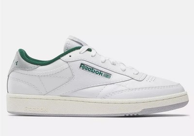 Reebok Club C 85 Leather Chalk Dunkelgrün Herren Sneaker Neu mit Karton UK 2,5