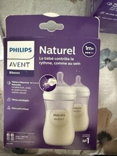 3- 9oz 2 pks. 6 bottles. Philips Avent Natural Baby Bottles Anti-Colic 260ml