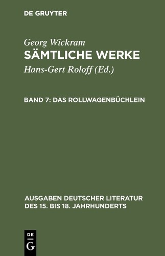 Georg Wickram Das Rollwagenbüchlein (Hardback)