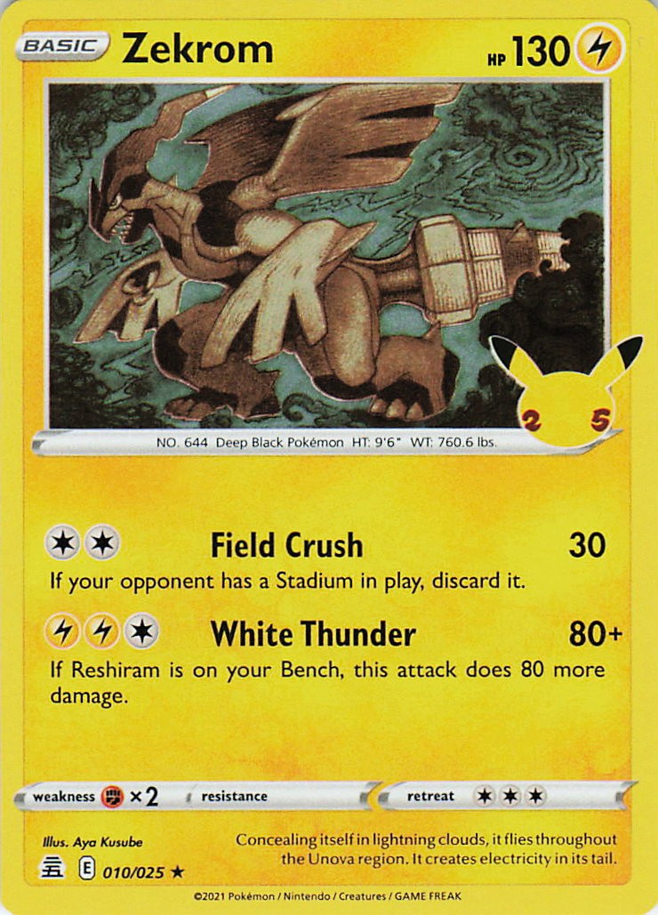 Zekrom Holo Rare Celebrations 010/025 NM
