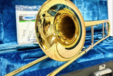 YAMAHA Trombone YSL-647 Instrument Music Wood with Hard Case Tenor Brass Band