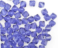 Swarovski Crystal Faceted Bicone 5301 6mm TANZANITE - 24 Beads