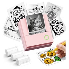 ETIKEZ Sticker Printer, PM290C Portable Mini Printer, Inkless Bluetooth Sticker