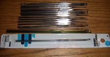 16 BOYE CROCHET NEEDLES STEEL 2 ALUM. SEE BELOW FOR SIZES FROM O -TO- 14