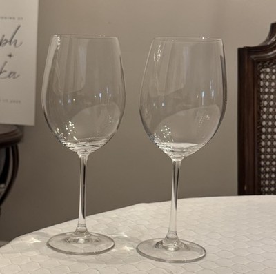 2 Nachtmann VIVENDI Wine Goblet Crystal Glass Clear 10  Bordeaux Germany