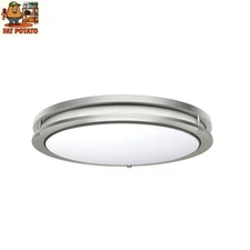 Energetic Lighting 14" LED Slim Flush Mount Ceiling Light | 1560 Lumens | Dimmab
