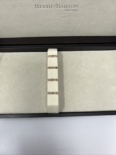 Reed & Barton Brown Leather Flatware Silverware Box 10x5 Inch BOX ONLY - Picture 6 of 9