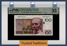 TT PK 142 ND 1982-94 BELGIUM BANQUE NATIONALE 100 FRANCS PMG 35 CHOICE VERY FINE