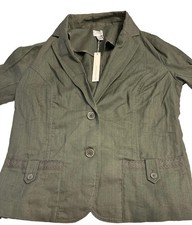 Women's Drapey Linen Blend Blazer Size 8 Fits A Little Small NWT