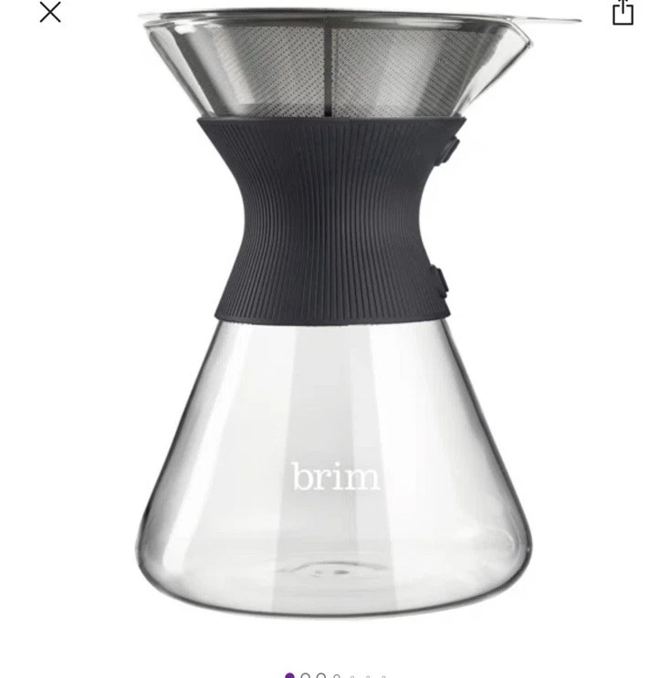 Набор для заваривания кофе Brim Pour Over — 6 чашек, опыт кустарного заваривания — новый в коробке - Изображение 3 из 4