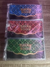 Pok mon Company 3 Card Magnetic Acrylic Display Case Official RED BLUE GREEN SET