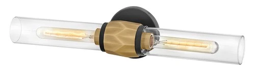 Hinkley Lighting 57082 Ellison 2 Light 22"W Bath Bar - Black / Heritage Brass - Picture 2 of 8