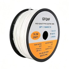 250FT SPT-1 18/2 White UL Listed Zip Cord Electrical Wire