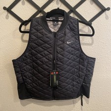 Nike Running Aerolayer Quilted Vest Black NEW Women's Size XL