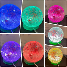 Sphere Light Resin Silicone Mold Set Lighted Base round Ball Epoxy Resina Mold