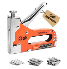 ValueMax 3-in-1 Staple Gun, Heavy Duty Stapler w/ 3000 Staples (Type 140/28/8) 0.0037 per staple