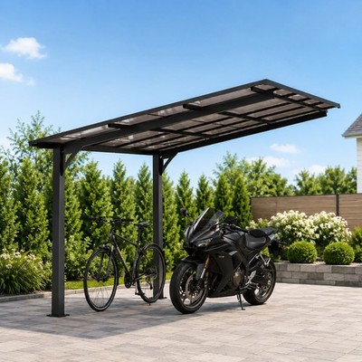 10x10 FT Metal Carport Patio Storage Awning for Outdoor Car Motorcycle Home Use