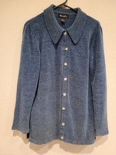 Denim Company Women's Medium Blue Knit Cardigan Sweater. Acrylic.