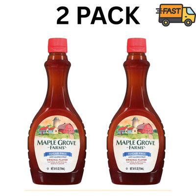 Maple Grove Farms Sugar Free Maple Syrup 24 fl oz Bottles Pack of 2
