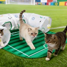Soccer Field Cat Toy Anti-Boredom Interactive Cat Tunnel Set Self-Entertainment