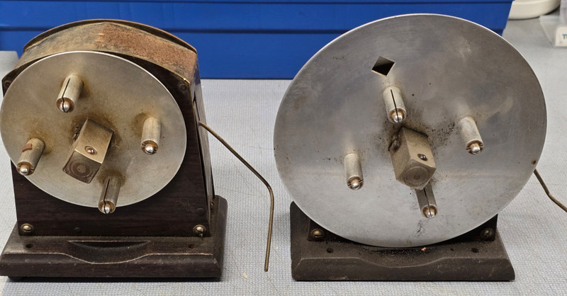 Vintage J.H. Bunnell Telegraph Ticker Tape Take Up / Mechanical Winder Reel Lot