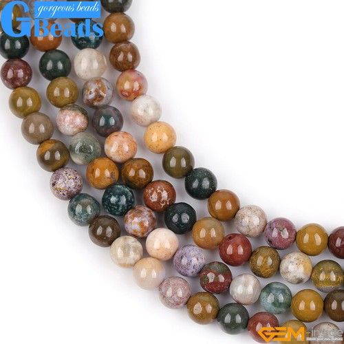 Cuentas de jaspe océano 15" natural mezclado color arco iris piedras preciosas para hacer joyas - Imagen 15 de 66