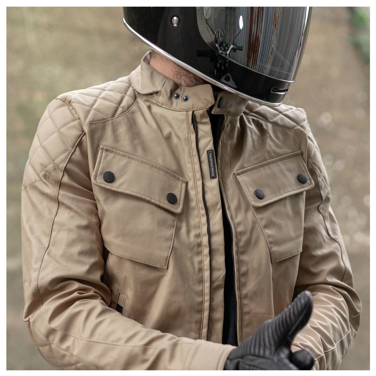 Tucano Urbano POL 2G Motorcycle Textile Jacket Khaki WAX LOOK SALE