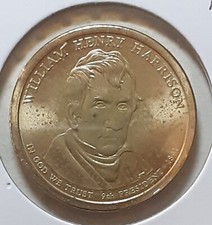 2009 William Henry Harrison Presidential S Dollar - Proof - TARNISHED or SPOTTED