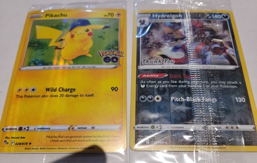 GameStop Promo versiegelt Pokémon Go Pikachu 028/078 Hydreigon 110/189 - versiegelt