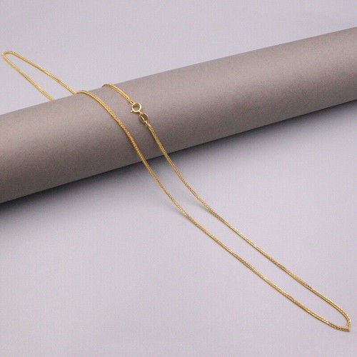 18k Gold Wheat Chain Necklace 16" Necklace Guaranteed 18kt Gold - Picture 4 of 4